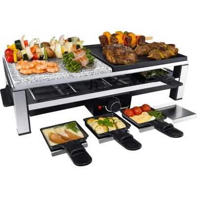 Steba RC 108 Raclette - 8-Persoons Grill, Anti-aanbaklaag, Natuursteen Steba RC 108 Raclette - 8-Persoons Grill, Anti-aanbaklaag, Natuursteen