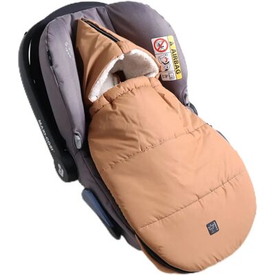 Kaiser Fleece-Fußsack Hoody 2.0 für Babyschale - Camel Kaiser Fleece-Fußsack Hoody 2.0 für Babyschale - Camel