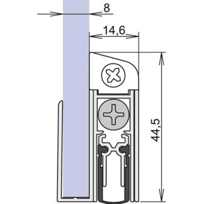 Athmer Modelo 1-407 Sello para puerta de vidrio - Puerta Athmer Modelo 1-407 Sello para puerta de vidrio - Puerta