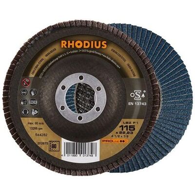 Rhodius 205582 - Abrasive Disc, 115mm, P80, Steel Rhodius 205582 - Abrasive Disc, 115mm, P80, Steel