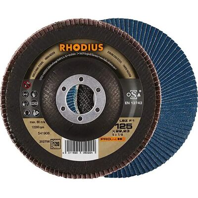 Rhodius 205587 - Flap Disc - 125mm, 22.2mm, P120 - High Durability Rhodius 205587 - Flap Disc - 125mm, 22.2mm, P120 - High Durability