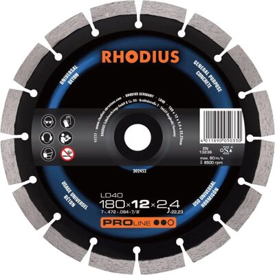 Rhodius LD40 230mm Diamond Cutting Disc - Stone Rhodius LD40 230mm Diamond Cutting Disc - Stone