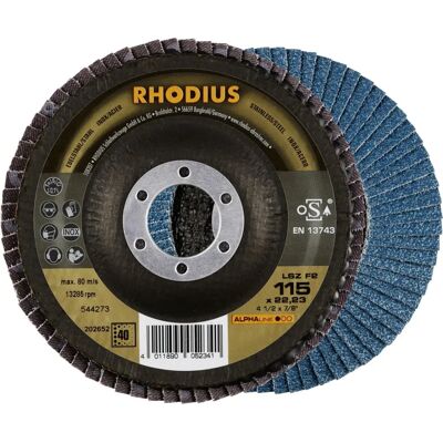 Rhodius ALPHAline LSZ F2 Schleifscheibe - 115 x 22,23 mm - P40 - Produkt Rhodius ALPHAline LSZ F2 Schleifscheibe - 115 x 22,23 mm - P40 - Produkt