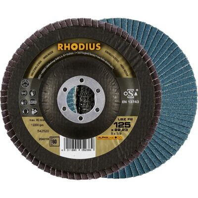 Rhodius ALPHAline LSZ F2 Schijf van schijfjes - 125 x 22,23 mm - P60 Rhodius ALPHAline LSZ F2 Schijf van schijfjes - 125 x 22,23 mm - P60
