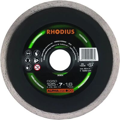 Rhodius DG50 Diamond Cutting Disc - 125mm, 22.23mm hole - Tiles, Ceramic Rhodius DG50 Diamond Cutting Disc - 125mm, 22.23mm hole - Tiles, Ceramic