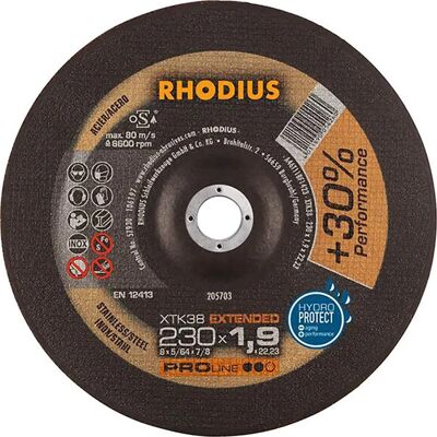 Rhodius XTK38 Trennscheibe - Edelstahl - 230mm Rhodius XTK38 Trennscheibe - Edelstahl - 230mm