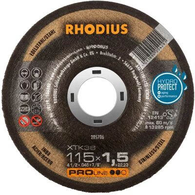 Rhodius - XTK38 - Ø115mm - 1.5mm - Snijschijf Rhodius - XTK38 - Ø115mm - 1.5mm - Snijschijf