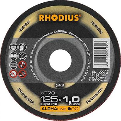 Rhodius XT70 Hochgeschwindigkeits Edelstahltrennscheibe - 115mm Rhodius XT70 Hochgeschwindigkeits Edelstahltrennscheibe - 115mm