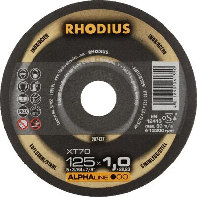 Rhodius 125mm Stainless Steel Cutoff Disc - High-Speed, Long Life Rhodius 125mm Stainless Steel Cutoff Disc - High-Speed, Long Life