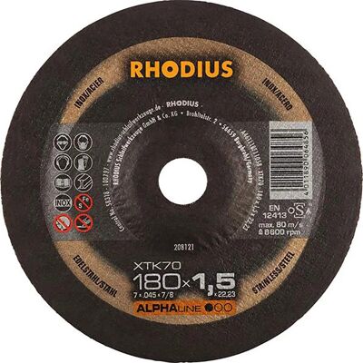 Disco di taglio Rhodius AlphaLine XTK70 - Utensile da taglio Disco di taglio Rhodius AlphaLine XTK70 - Utensile da taglio