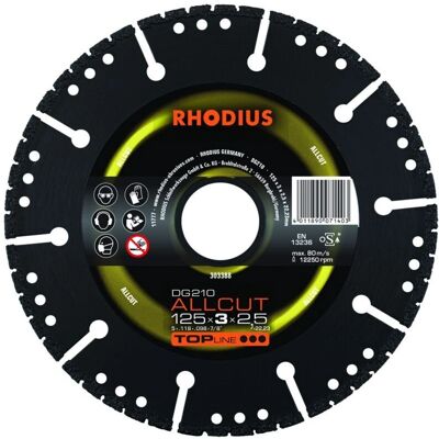 Rhodius DG210 Allcut Diamond Cutting Disc - Construction Tool Rhodius DG210 Allcut Diamond Cutting Disc - Construction Tool