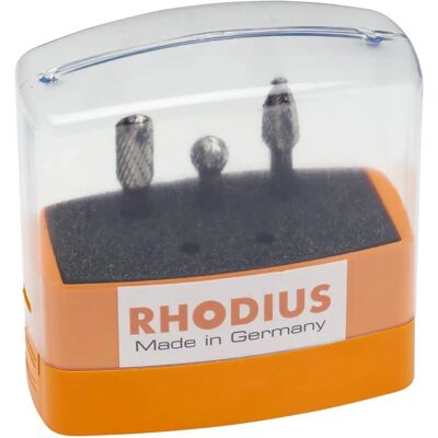 Rhodius HF Set 3-teilig Hartmetall-Fräsen Set - 80x60x50mm Rhodius HF Set 3-teilig Hartmetall-Fräsen Set - 80x60x50mm