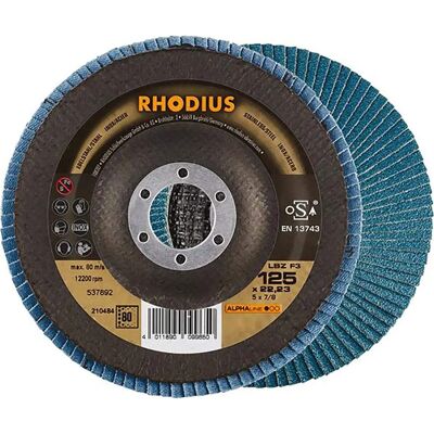 Disco abrasivo Rhodius LSZ F3 - 125mm, K80 Disco abrasivo Rhodius LSZ F3 - 125mm, K80