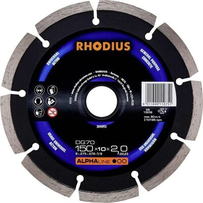 RHODIUS 304093 Diamond Cutting Disc 150mm - Concrete RHODIUS 304093 Diamond Cutting Disc 150mm - Concrete