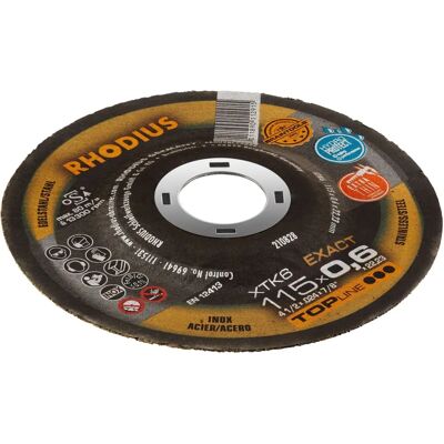 Rhodius XTK6 Exact Trennscheibe - 115mm, 0,6mm, für Stahl Rhodius XTK6 Exact Trennscheibe - 115mm, 0,6mm, für Stahl
