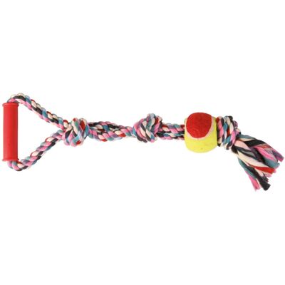 Trixie Hundleksak i polyester och bomull - Dubbelt rep ring med tennisboll - 50cm Trixie Hundleksak i polyester och bomull - Dubbelt rep ring med tennisboll - 50cm