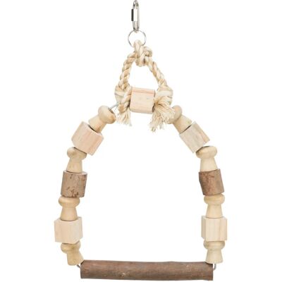 Décor pour habitat d'animaux petits - Balancier en arc en bois coloré 20x29cm Décor pour habitat d'animaux petits - Balancier en arc en bois coloré 20x29cm