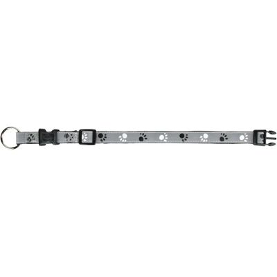 Trixie Silver Reflect Dog Collar - Black/Silver Grey - S/M Trixie Silver Reflect Dog Collar - Black/Silver Grey - S/M