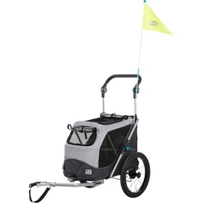 TRIXIE Hund Fahrradanhänger Grau - Transportbox für Haustiere TRIXIE Hund Fahrradanhänger Grau - Transportbox für Haustiere