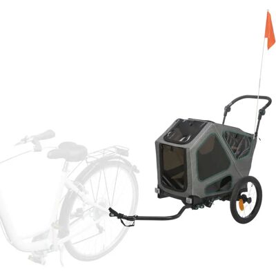 Trixie Hundetrailern Grå/Salvia - Cykeltrailer Trixie Hundetrailern Grå/Salvia - Cykeltrailer
