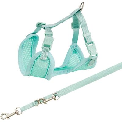 Trixie Junior Soft Puppy Harness mit Leine - Mint - 26-34 cm/10 mm Trixie Junior Soft Puppy Harness mit Leine - Mint - 26-34 cm/10 mm
