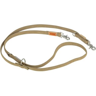 Trixie Hundeleine - Verstellbar Leder 2m - Sand Trixie Hundeleine - Verstellbar Leder 2m - Sand