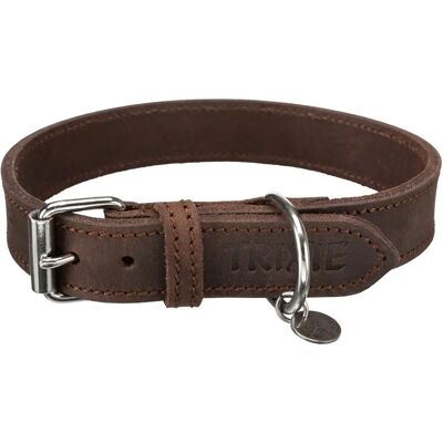 Collare in pelle rustica Trixie - 37-44 cm - Marrone scuro - Collare per cani Collare in pelle rustica Trixie - 37-44 cm - Marrone scuro - Collare per cani