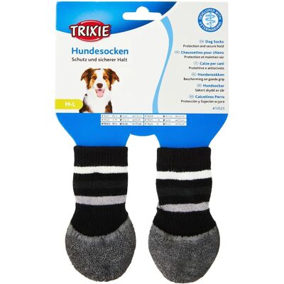 Trixie Anti-Slip Dog Socks - M-L Black Trixie Anti-Slip Dog Socks - M-L Black