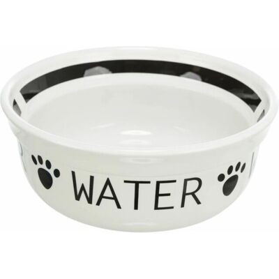Trixie Hund Keramikkunststoff Wasserschüssel Weiß/Schwarz - 600 ml - Hund/Katze Trixie Hund Keramikkunststoff Wasserschüssel Weiß/Schwarz - 600 ml - Hund/Katze