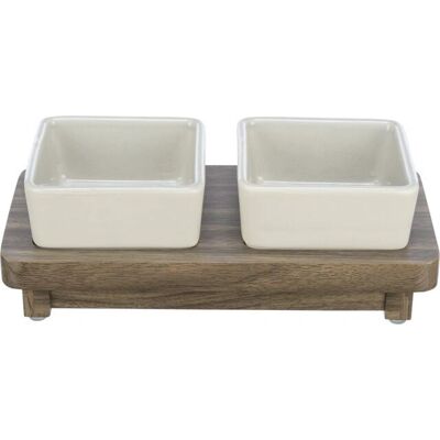 TRIXIE - CityStyle 24823 - Brown Grey - Dog bowl set TRIXIE - CityStyle 24823 - Brown Grey - Dog bowl set
