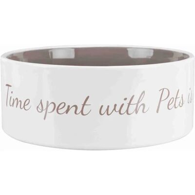 Trixie Dog Pet's Home Ceramic Bowl - Cream/Taupe - 1.4L - Ø 20cm - Dog Bowl Trixie Dog Pet's Home Ceramic Bowl - Cream/Taupe - 1.4L - Ø 20cm - Dog Bowl