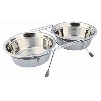 Ensemble de gamelles Trixie en acier inoxydable 1,5 L - Nourriture pour animaux - Publicité Ensemble de gamelles Trixie en acier inoxydable 1,5 L - Nourriture pour animaux - Publicité
