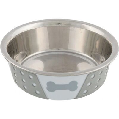 Trixie Dog/Cat Bowl - White/Grey Stainless Steel - 0.4 l Trixie Dog/Cat Bowl - White/Grey Stainless Steel - 0.4 l