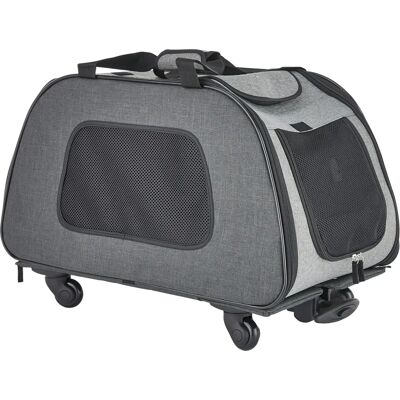 Trixie Hundetrolley - Abnehmbares Fahrgestell Schwarz/Grau - 34x43x67cm Trixie Hundetrolley - Abnehmbares Fahrgestell Schwarz/Grau - 34x43x67cm