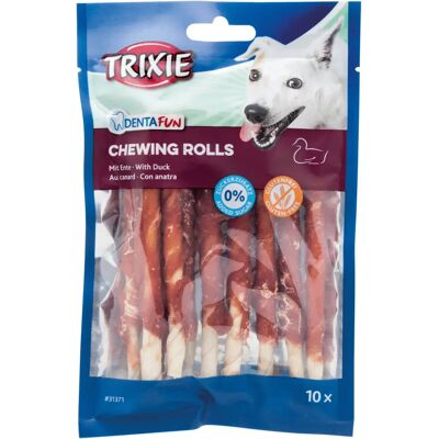 Petisco para cães Trixie Denta Fun Rolinhos de pato Petisco para cães Trixie Denta Fun Rolinhos de pato