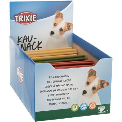 Trixie Bâtons de riz pour chiens - 17cm, 45g, 70 pièces - Publicité Trixie Bâtons de riz pour chiens - 17cm, 45g, 70 pièces - Publicité