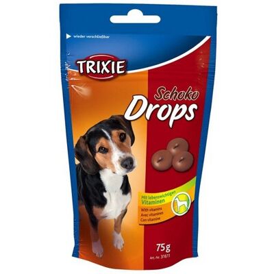 Przysmaki dla psów Trixie - Czekoladowe krople - 75g Przysmaki dla psów Trixie - Czekoladowe krople - 75g