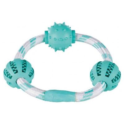 Trixie Hundleksak - Denta Fun Tåg av rep med bollar - 20cm Trixie Hundleksak - Denta Fun Tåg av rep med bollar - 20cm