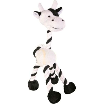 Trixie Assorted Animals with Tennis Ball and Rope - 28cm Dog Toy Trixie Assorted Animals with Tennis Ball and Rope - 28cm Dog Toy