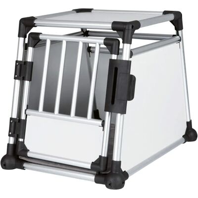 Trixie Aluminium Transportbox für Hunde - Hellgrau/Silber 78cm Trixie Aluminium Transportbox für Hunde - Hellgrau/Silber 78cm