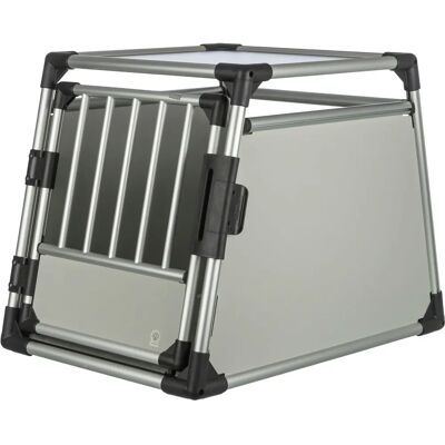 Trixie Aluminium Dog Transport Box - 90cm Light Grey/Silver Trixie Aluminium Dog Transport Box - 90cm Light Grey/Silver