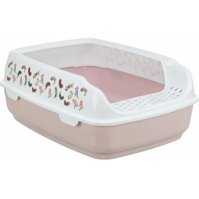 Trixie Delio Open Litter Box Pink White - Cat Litter Box Trixie Delio Open Litter Box Pink White - Cat Litter Box