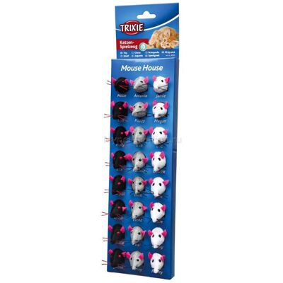 Gioco Trixie per cane/gatto - Set di 24 topolini in peluche Gioco Trixie per cane/gatto - Set di 24 topolini in peluche