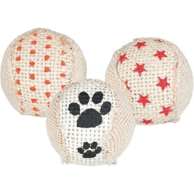 Set di Giochi per Gatti Trixie - 3 Palline di juta con sonagli, 5cm Set di Giochi per Gatti Trixie - 3 Palline di juta con sonagli, 5cm