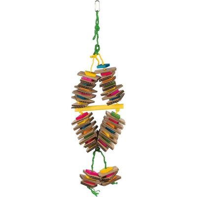 Trixie Vogelspielzeug mit Sisalseil, Karton & Buntes Holz - 35cm Trixie Vogelspielzeug mit Sisalseil, Karton & Buntes Holz - 35cm
