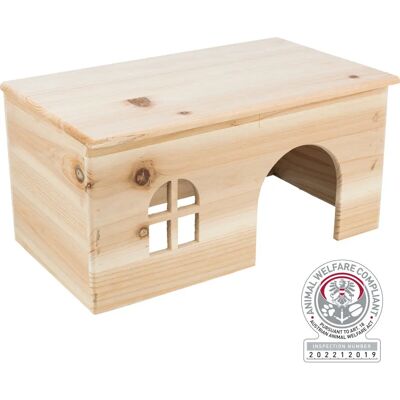 TRIXIE Small Animal Habitat - Wooden House, Nail-Free, 40x20x23cm TRIXIE Small Animal Habitat - Wooden House, Nail-Free, 40x20x23cm