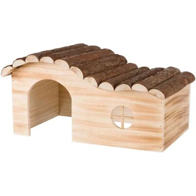 Habitat Piccolo Animale Trixie - Legno Naturale, Tetto Curvo, Ventilazione Habitat Piccolo Animale Trixie - Legno Naturale, Tetto Curvo, Ventilazione