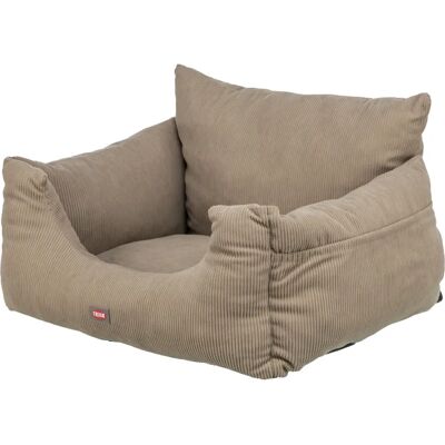 Siège auto pour chiens Trixie Taupe - Base antidérapante, Coussin amovible, Poches extérieures Siège auto pour chiens Trixie Taupe - Base antidérapante, Coussin amovible, Poches extérieures