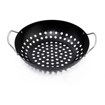 Tepro Wok Grill - 28cm - Antiadherente, Perforado, Asas - Wok de verduras - Negro Tepro Wok Grill - 28cm - Antiadherente, Perforado, Asas - Wok de verduras - Negro