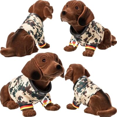 Rakso - Wackeldackel BW - Flecktarn - Dackel-Bobblehead Rakso - Wackeldackel BW - Flecktarn - Dackel-Bobblehead